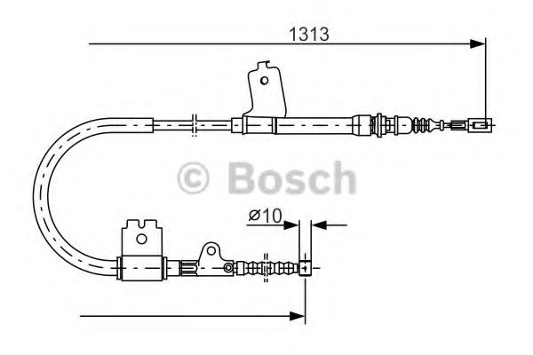 BOSCH 1 987 477 404 Cable, parking brake